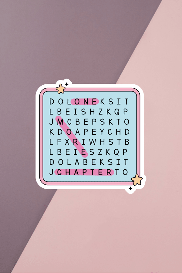 One More Chapter Crossword Sticker