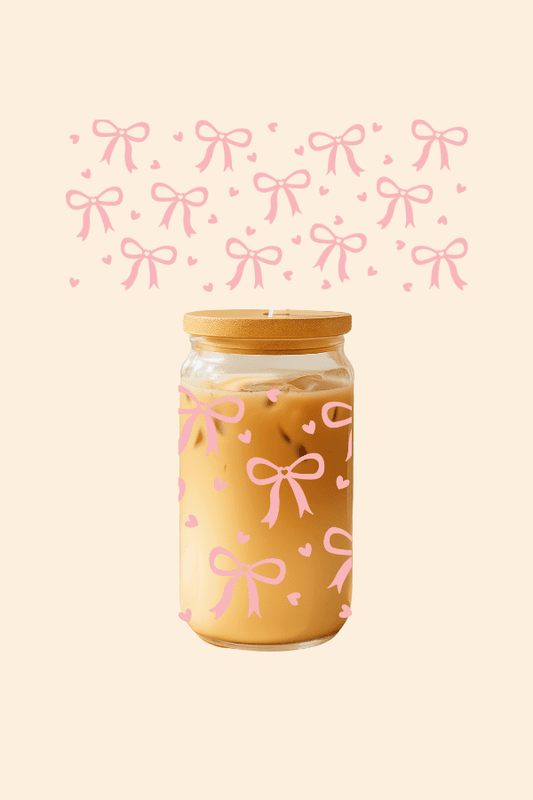 Bows & Hearts Glass Tumbler