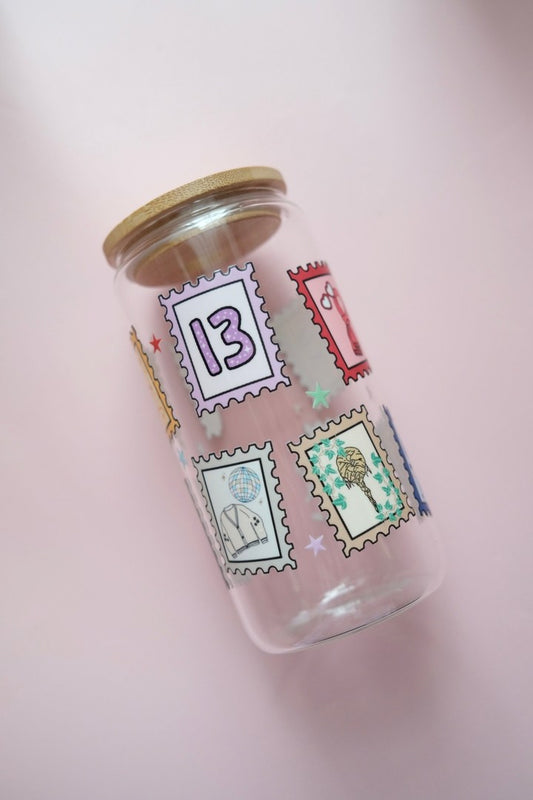 Swiftie Stamps Glass Tumbler (SECONDS)