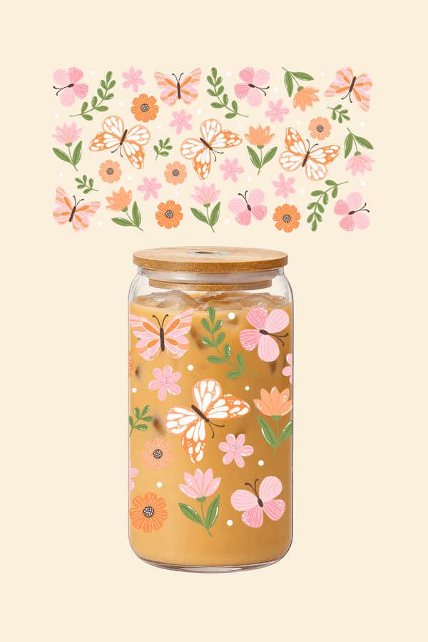 Butterfly Farm Glass Tumbler