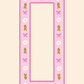Pink Leaves Magnetic Photostrip Frame