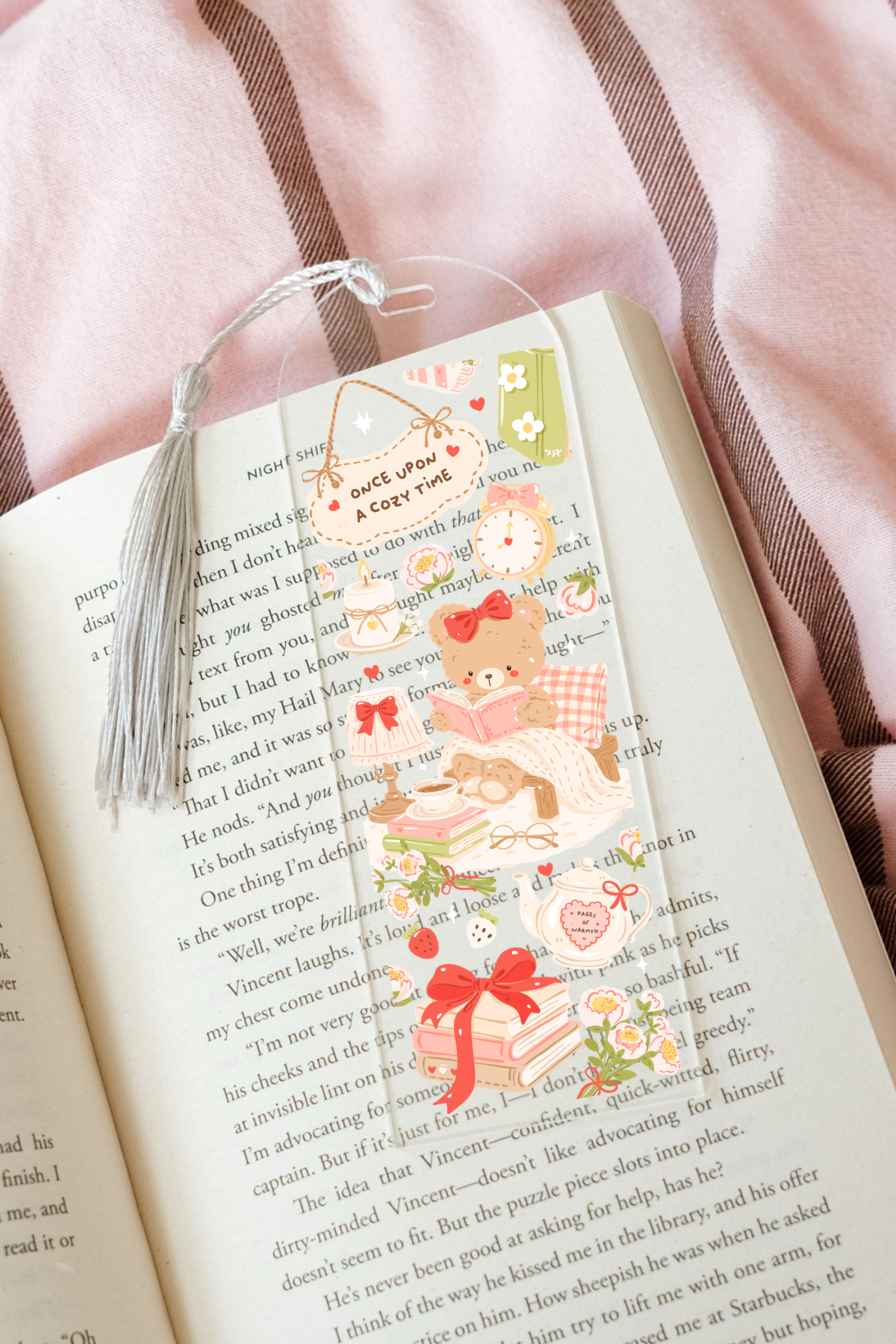 Cozy Bear - Acrylic Bookmark