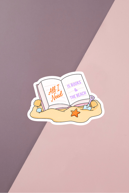 Books & The Beach Sticker