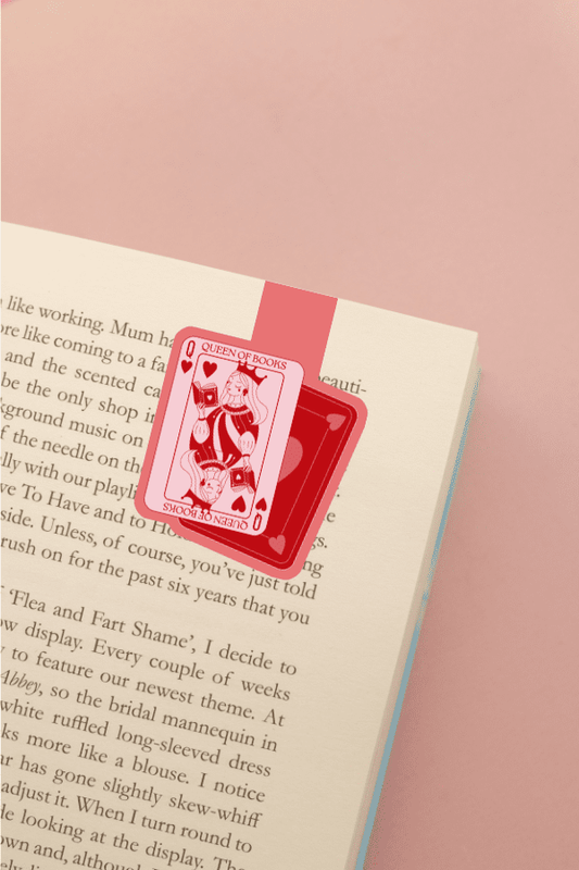 Queen Of Books Magnetic Bookmark