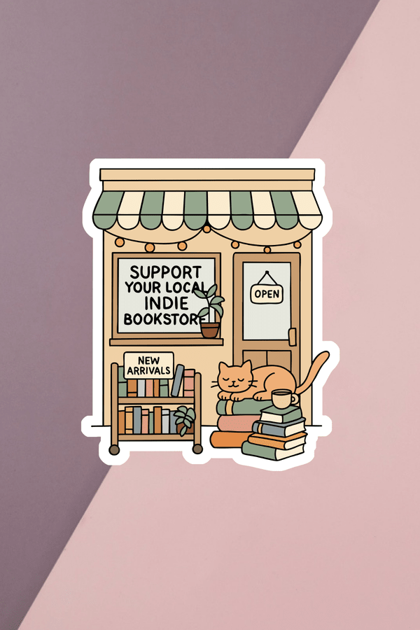 Support Indie Bookstore Sticker
