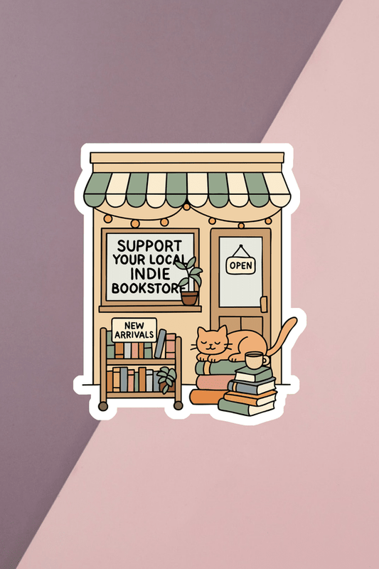 Support Indie Bookstore Sticker