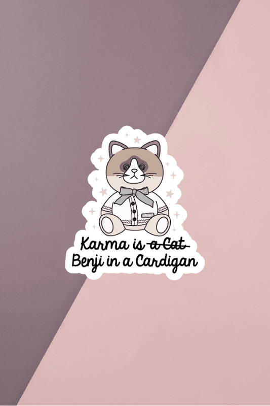 Benji In A Cardigan Sticker