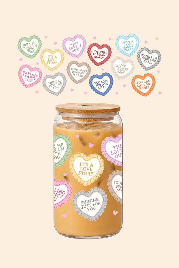 Eras Hearts Glass Tumbler
