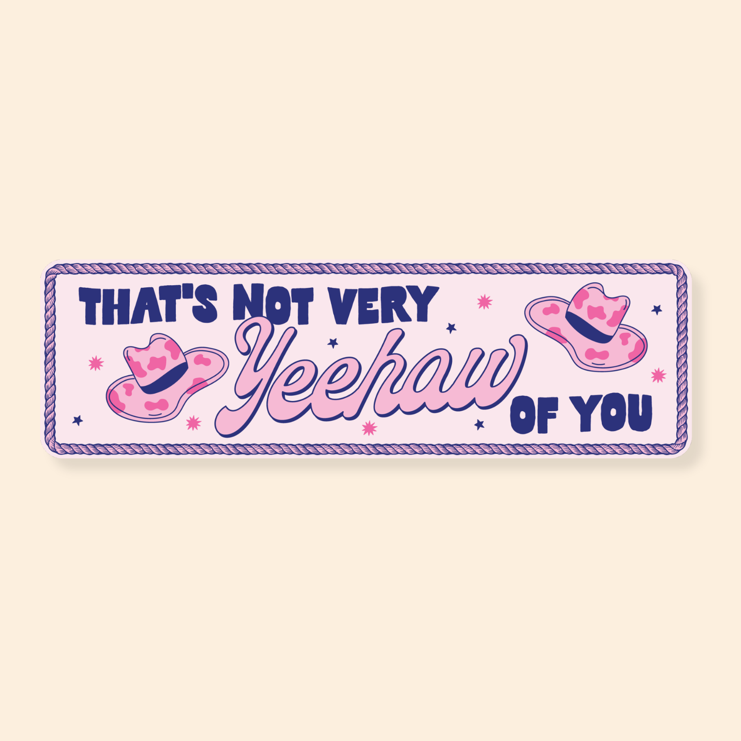 Yeehaw - Car Bumper Sticker