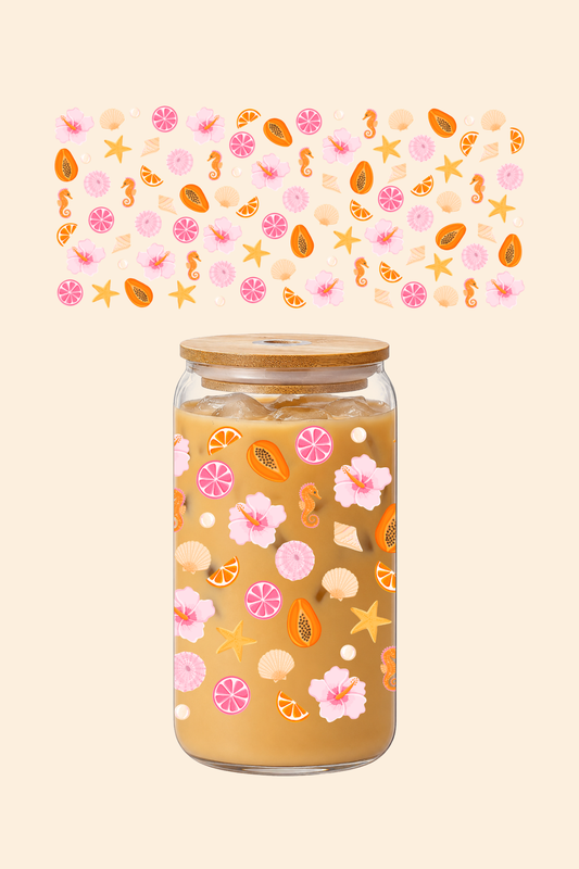 Papaya Paradise Glass Tumbler