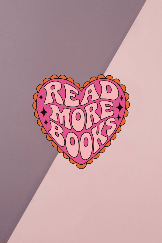 Read More Books Heart Sticker