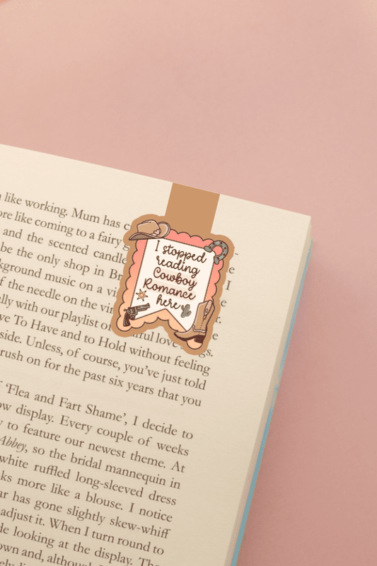 I Stopped Reading Cowboy Romance Here Magnetic Bookmark