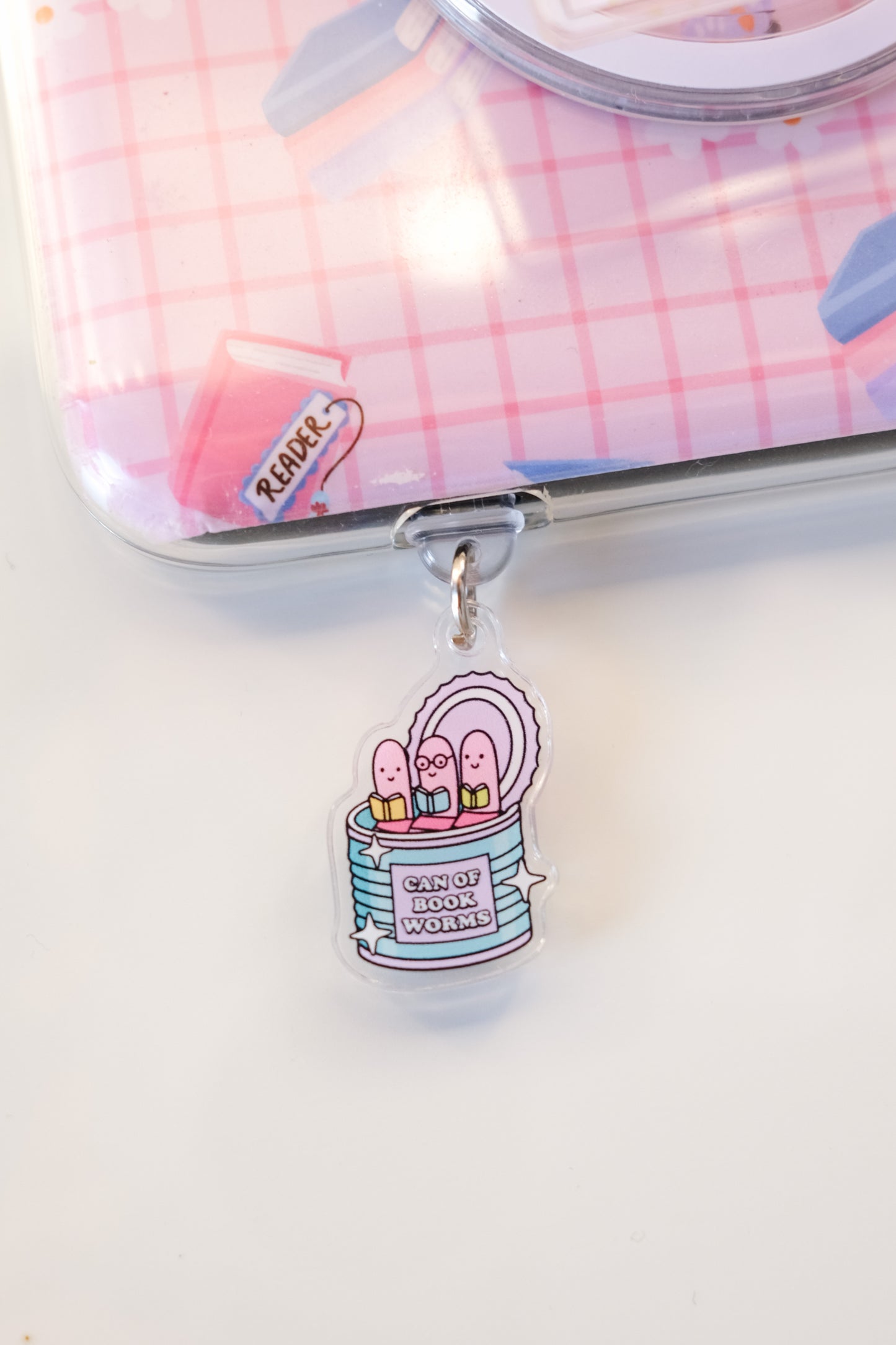 Can Of Bookworms Kindle/Kobo Charm