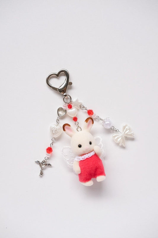 Red Bunny Slyvanian Family Keychain