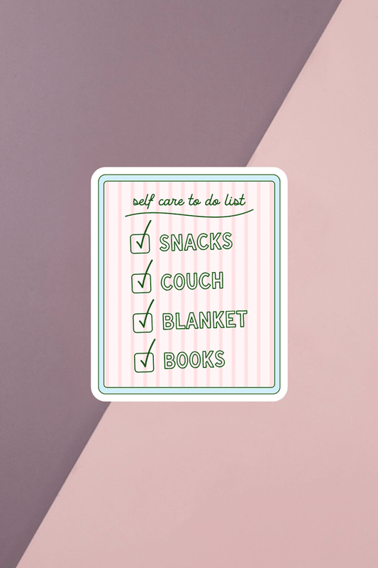 Self Care List Sticker