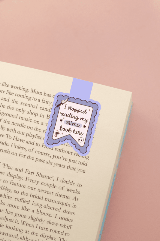 I Stopped Reading Crime Here Magnetic Bookmark