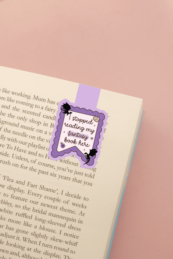 I Stopped Reading Fantasy Here Magnetic Bookmark