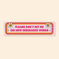 Please Don't Hit Me - Car Bumper Sticker