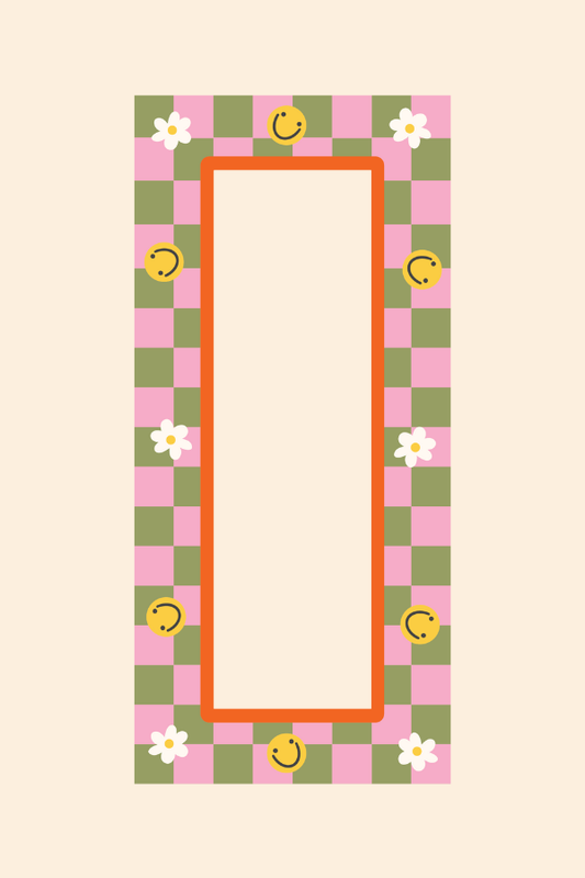 Pink Smiley Magnetic Photostrip Frame