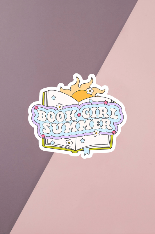 Book Girl Summer Sticker