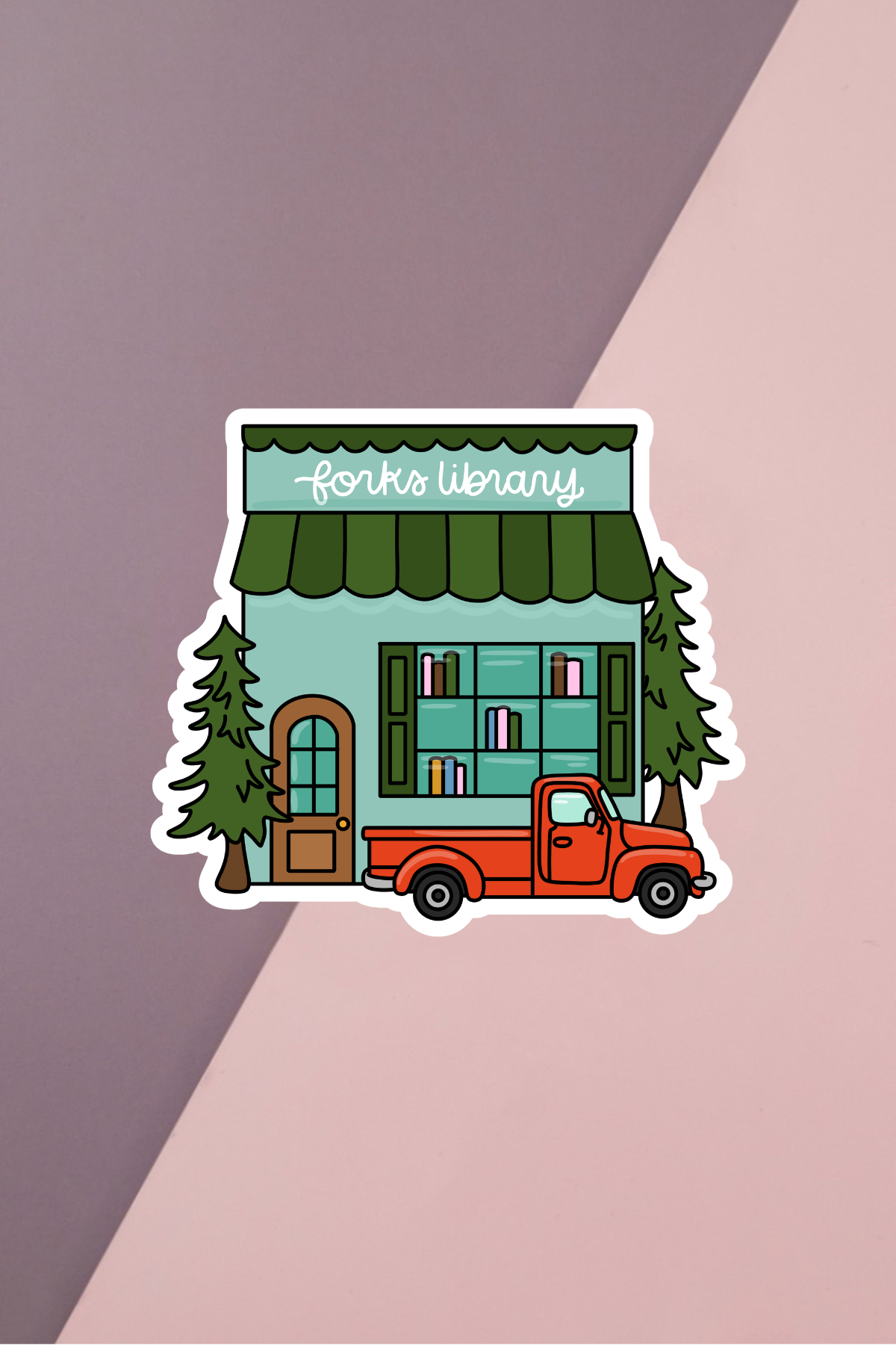Forks Library Sticker