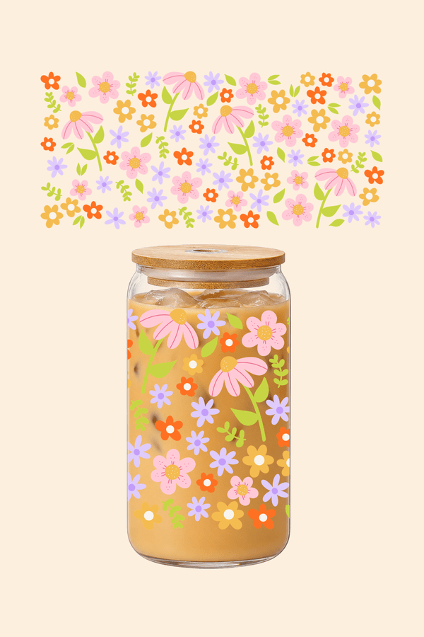 Spring Bloom Glass Tumbler