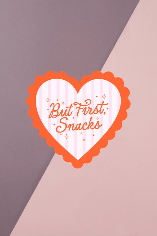 But First Snacks Sticker