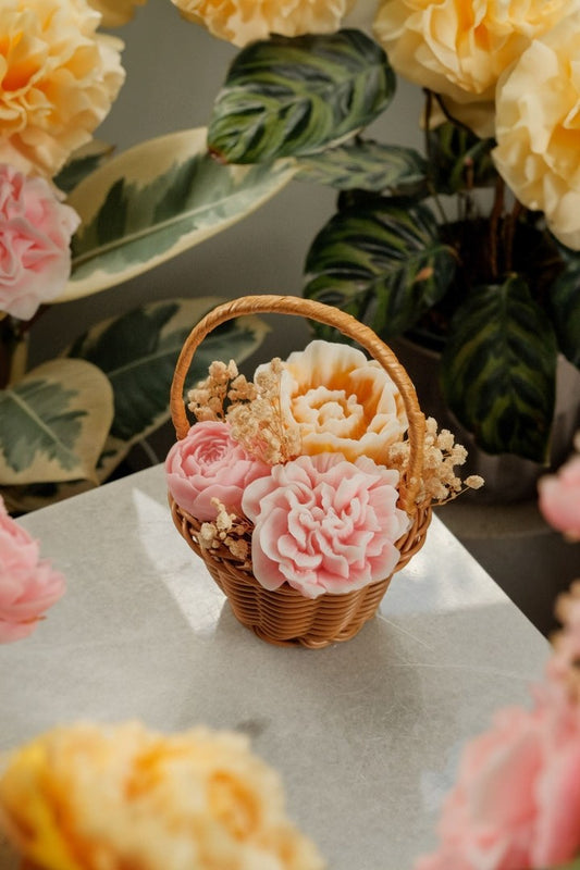 Esther - Floral Basket Candle - faith&joy