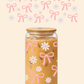 Daisies & Bows Glass Tumbler