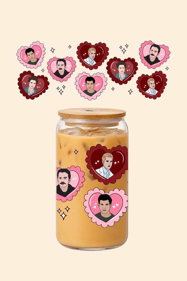 Twilight Hearts Glass Tumbler