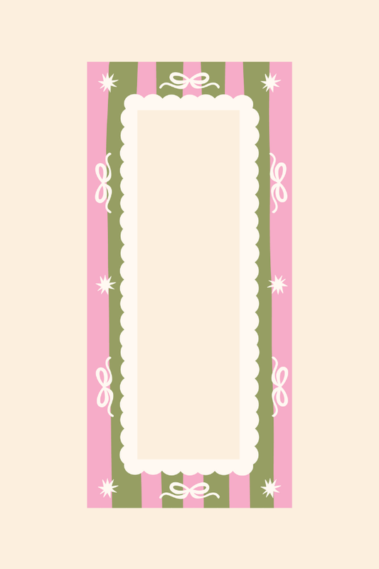 Green Stripes Magnetic Photostrip Frame