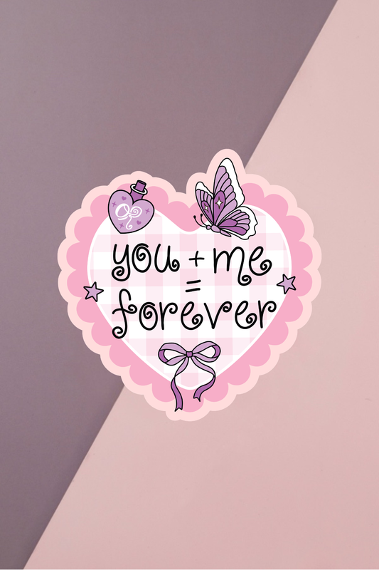 You + Me Heart Sticker