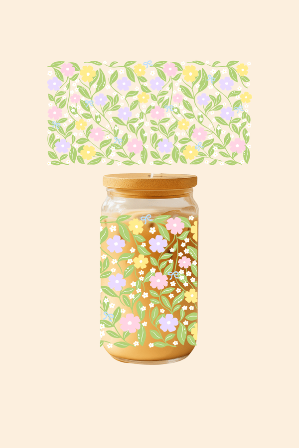 Floral Jungle Glass Tumbler
