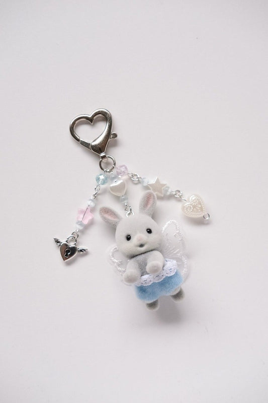 Blue Bunny Slyvanian Family Keychain