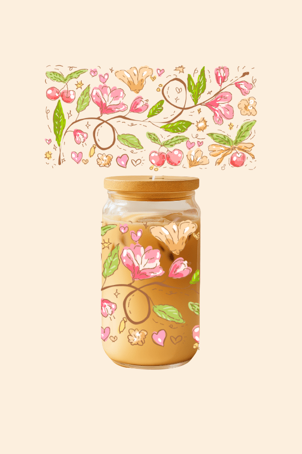 Cherry Blossom Glass Tumbler