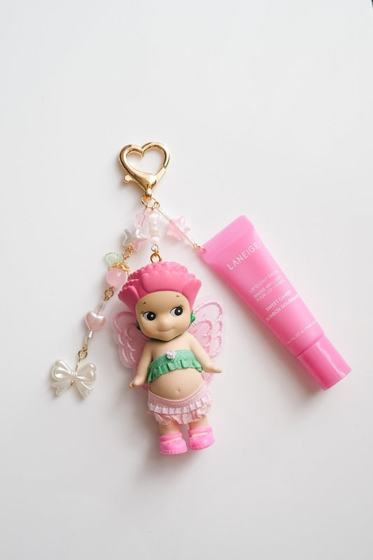 Carnation Sonny Angel Keychain + Lip Balm