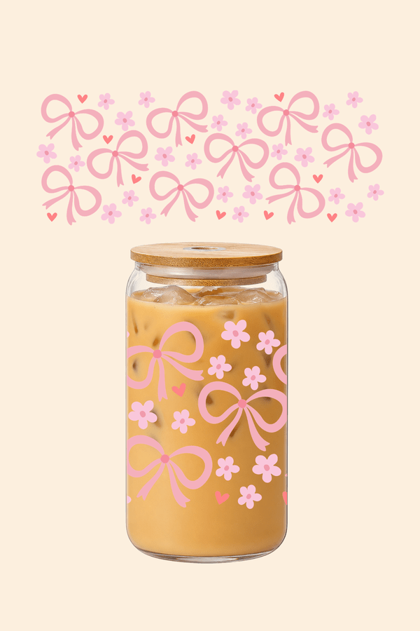 Bows & Blossoms Glass Tumbler