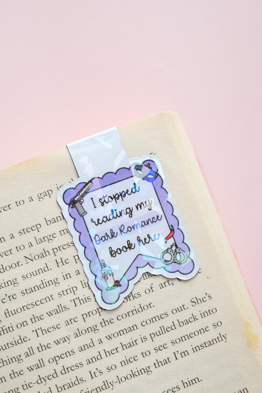 I Stopped Reading Dark Romance Here Magnetic Bookmark