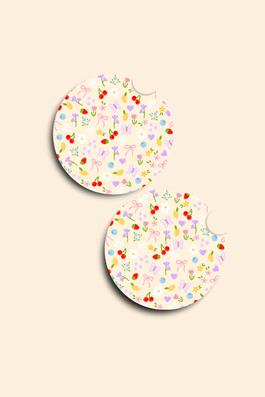 Bow Garden Car Coasters - 2 Pack