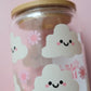 Happy Clouds Glass Tumbler (SECONDS)