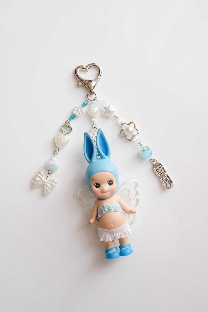Blue Bunny Sonny Angel Keychain