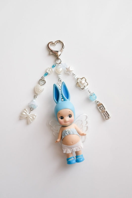 Blue Bunny Sonny Angel Keychain