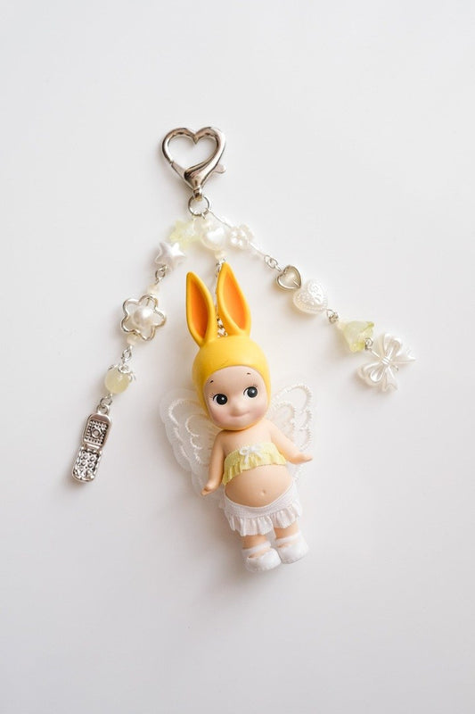 Yellow Bunny Sonny Angel Keychain
