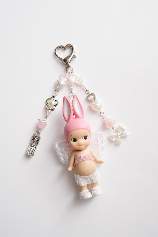 Pink Bunny Sonny Angel Keychain