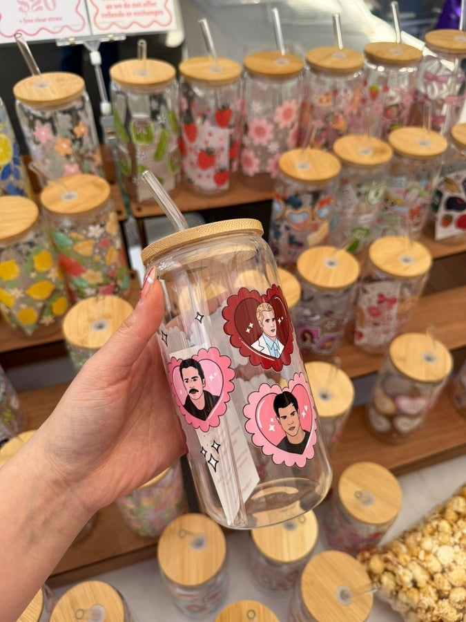 Twilight Hearts Glass Tumbler