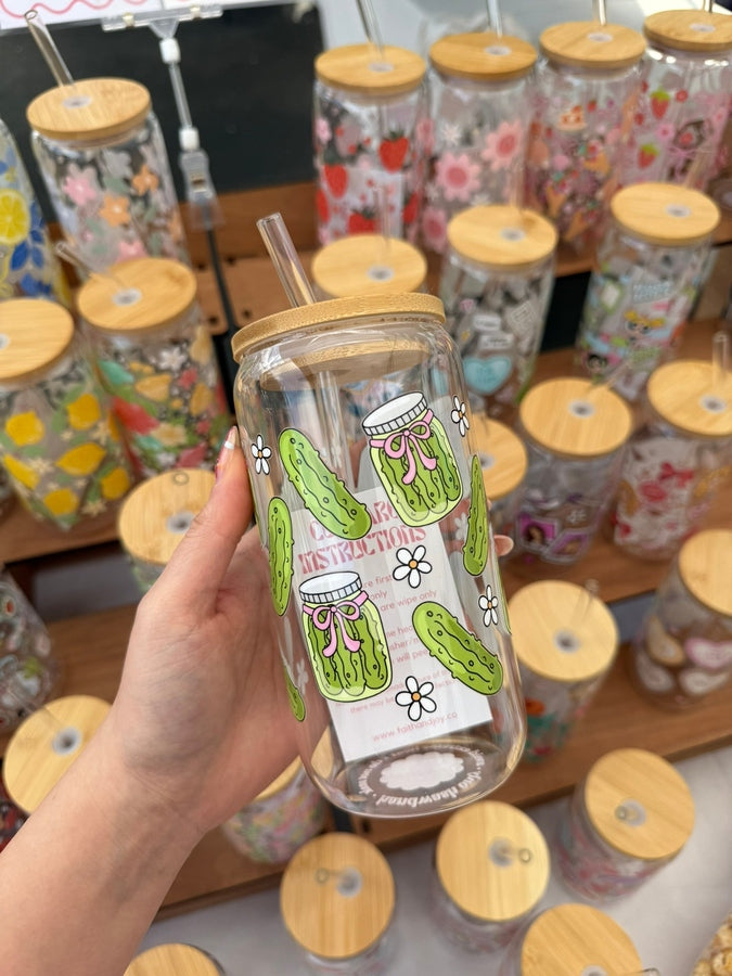 Pickle Lover Glass Tumbler