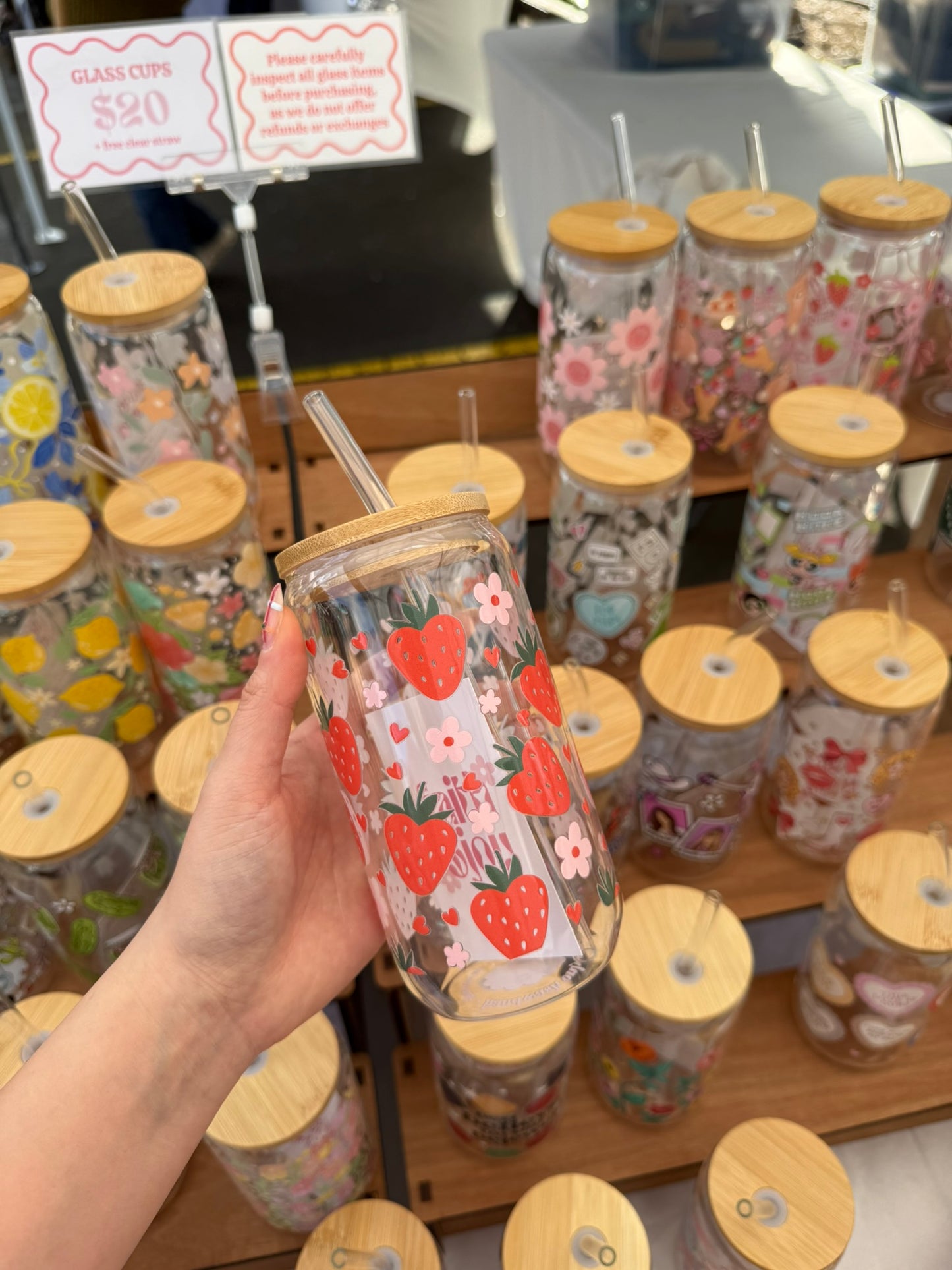 Strawberry Glass Tumbler