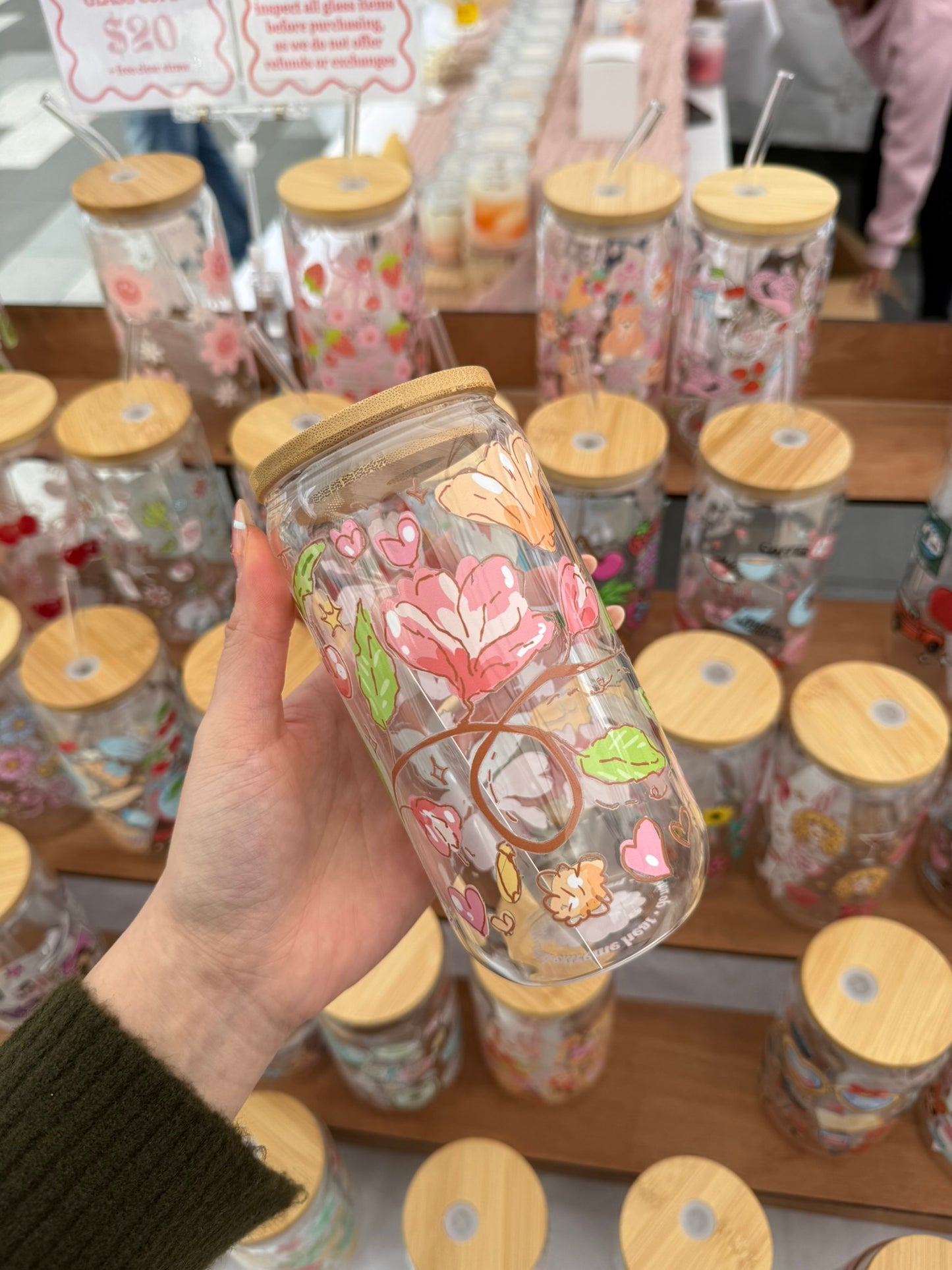 Flower Vines Glass Tumbler