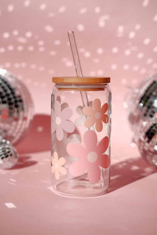 Flower Power Glass Tumbler