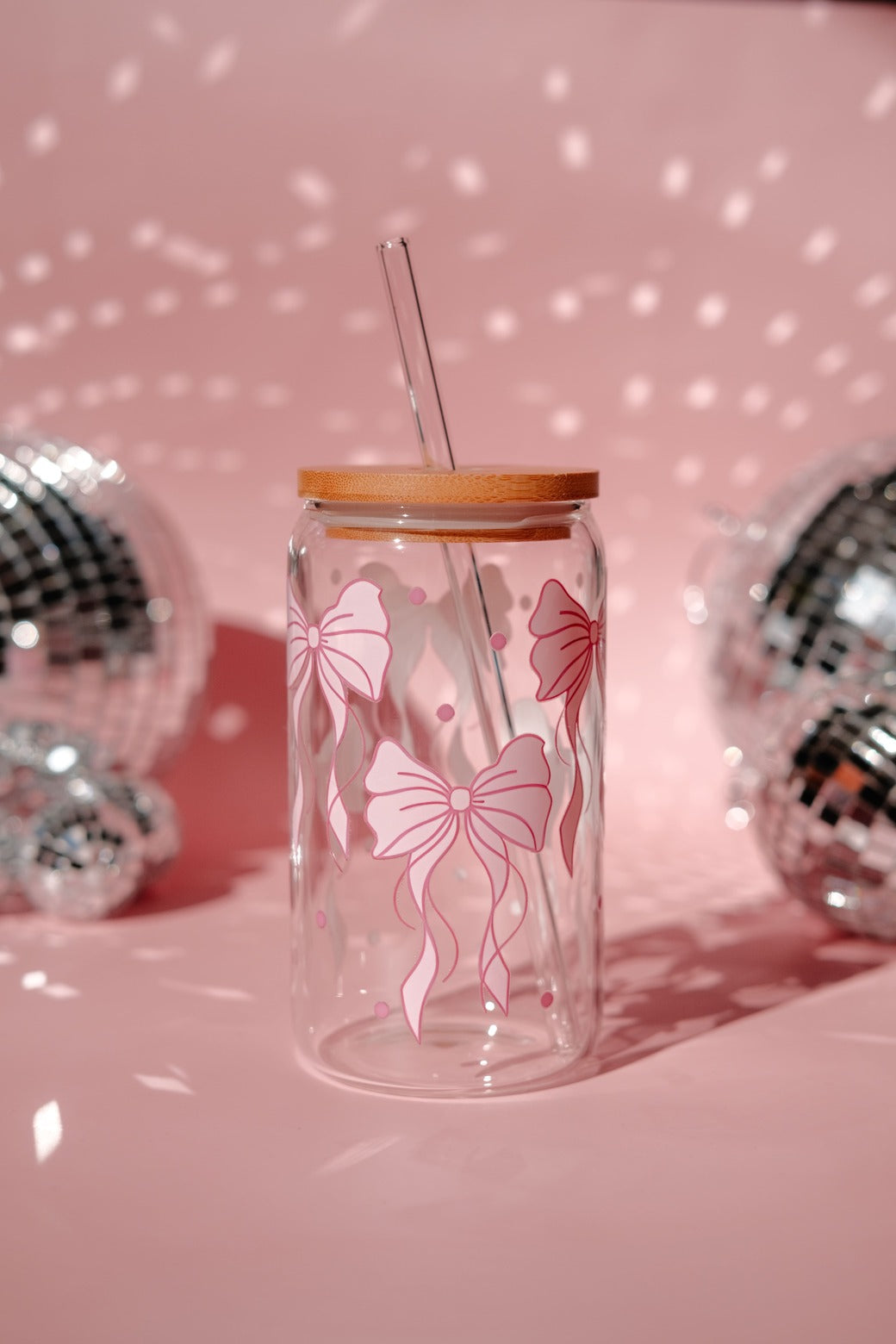 Coquette Bows Glass Tumbler